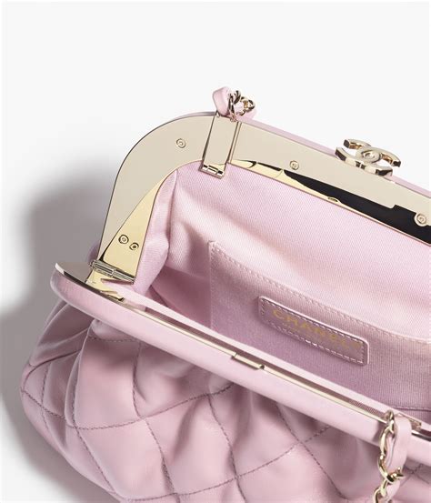 Clutch, Lambskin, light pink — Fashion 